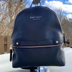 Kate Spade New York Pebbled Leather Backpack – Black
